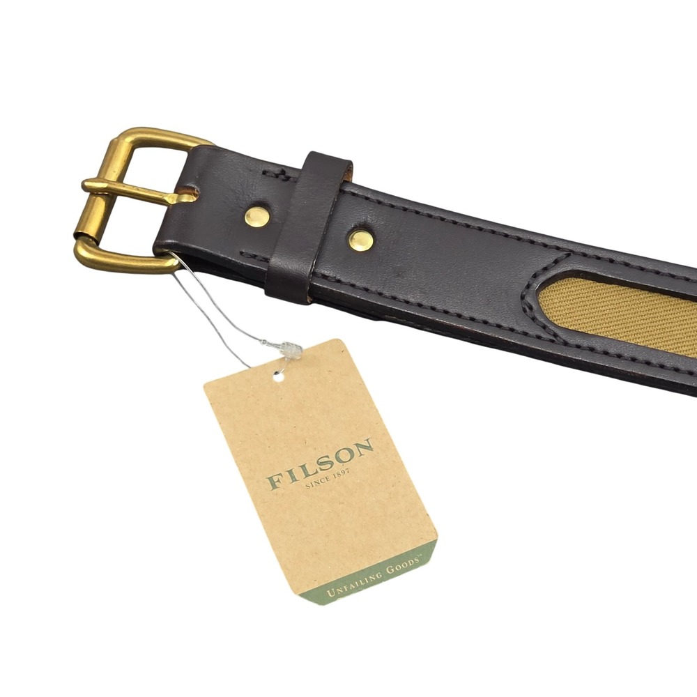 Filson Leather Belt Men 30 Brown Rugged Bridle Western Heritage Made USA